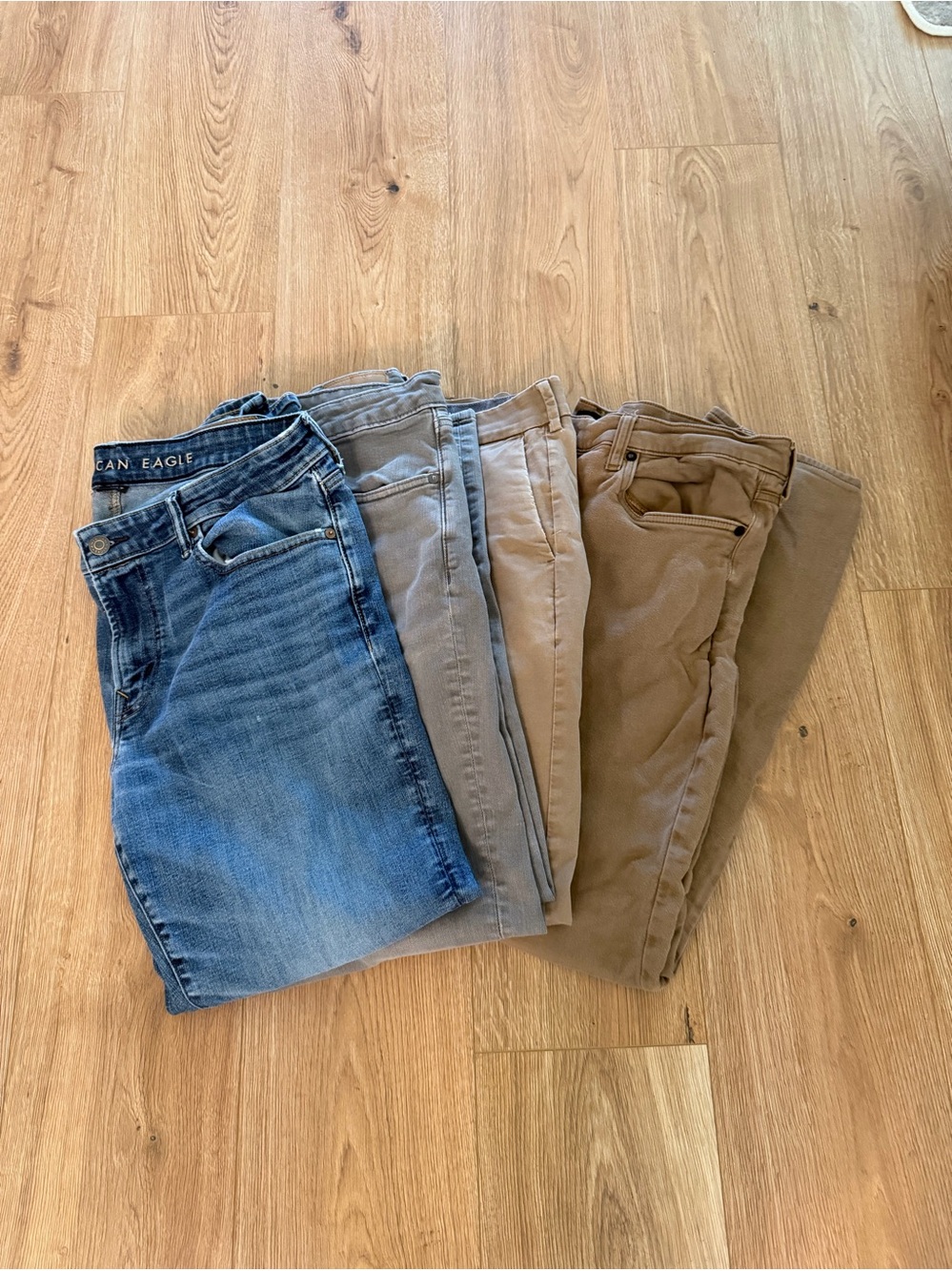 Lot of 4 Men's Pants - Navy, Charcoal, Khaki, Tan